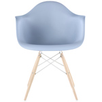 eames molded plastic armchair with dowel base
