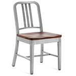 emeco navy chair with wood seat