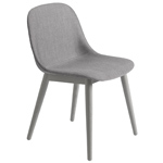 fiber side chair with wood base