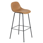 fiber stool with backrest and tube base