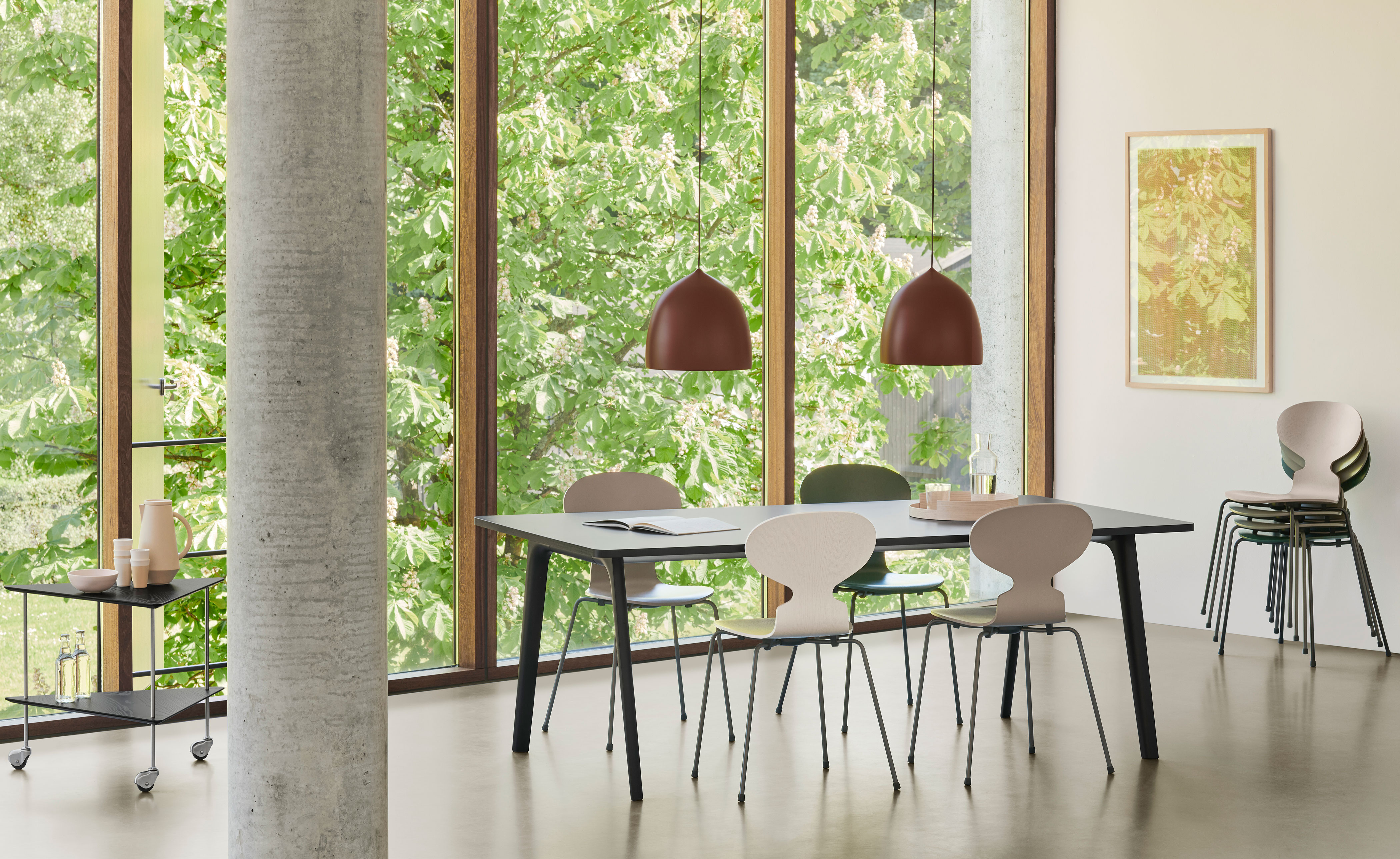 4-Leg Ant Chair, Colored Veneer