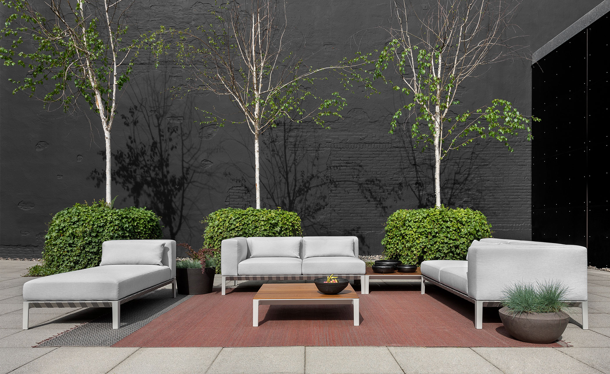 able outdoor 80 inch sofa with arms