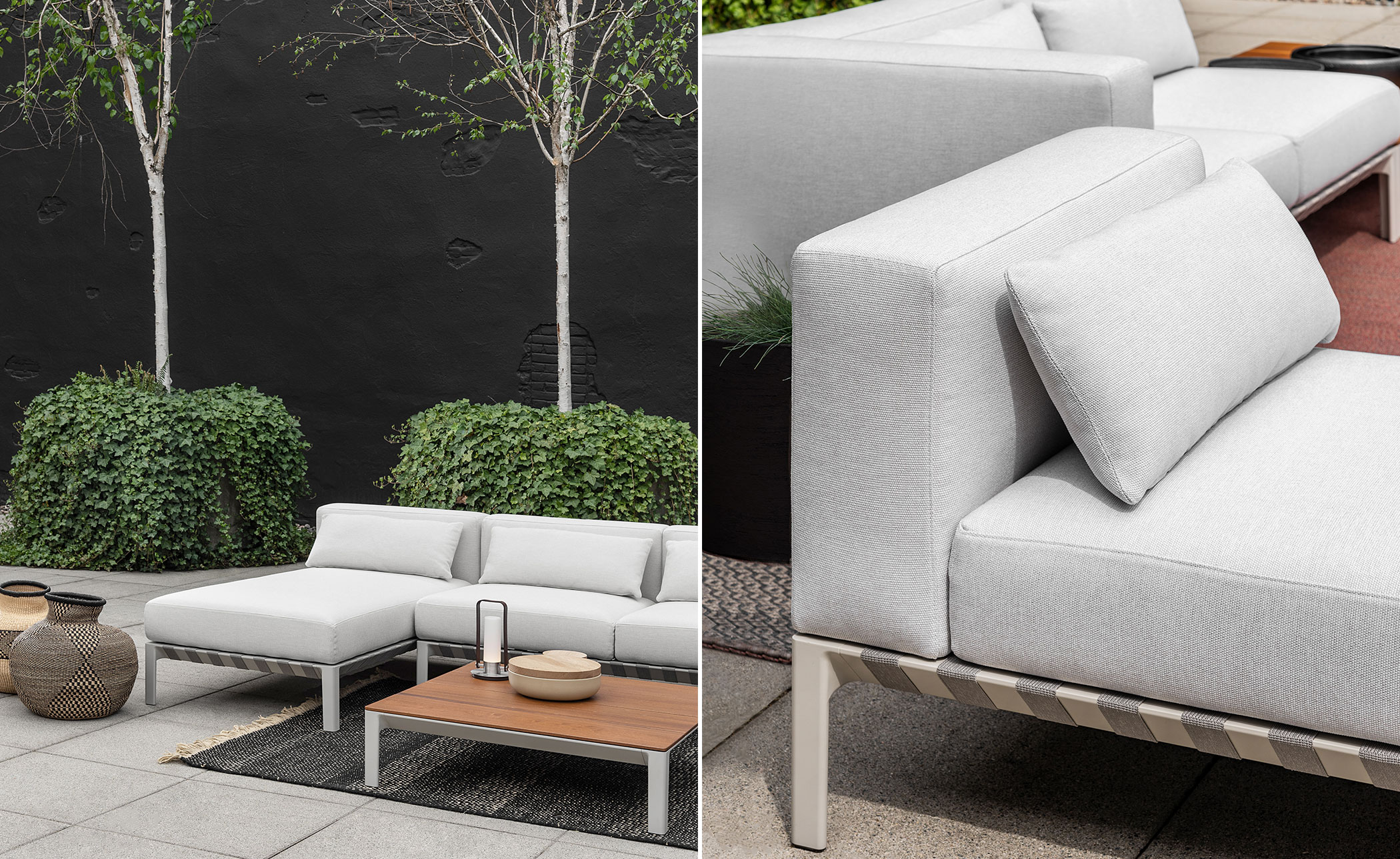 able outdoor 80 inch sofa with arms