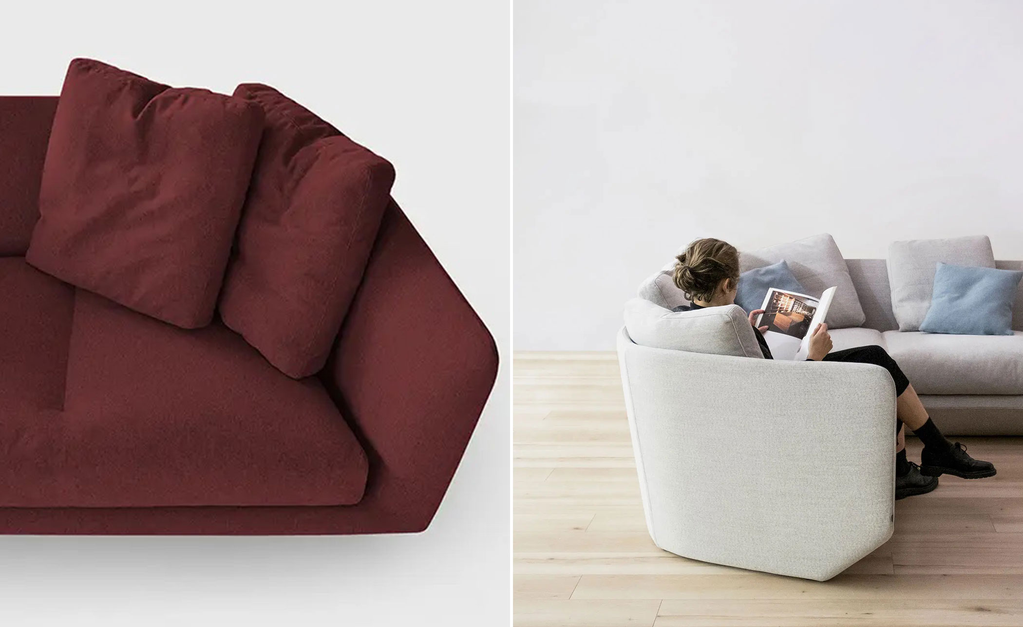 aura sectional sofa