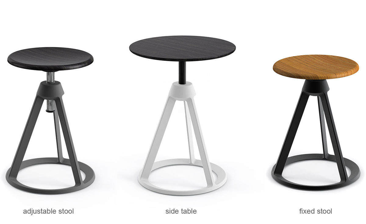 barber & osgerby piton™ fixed height stool