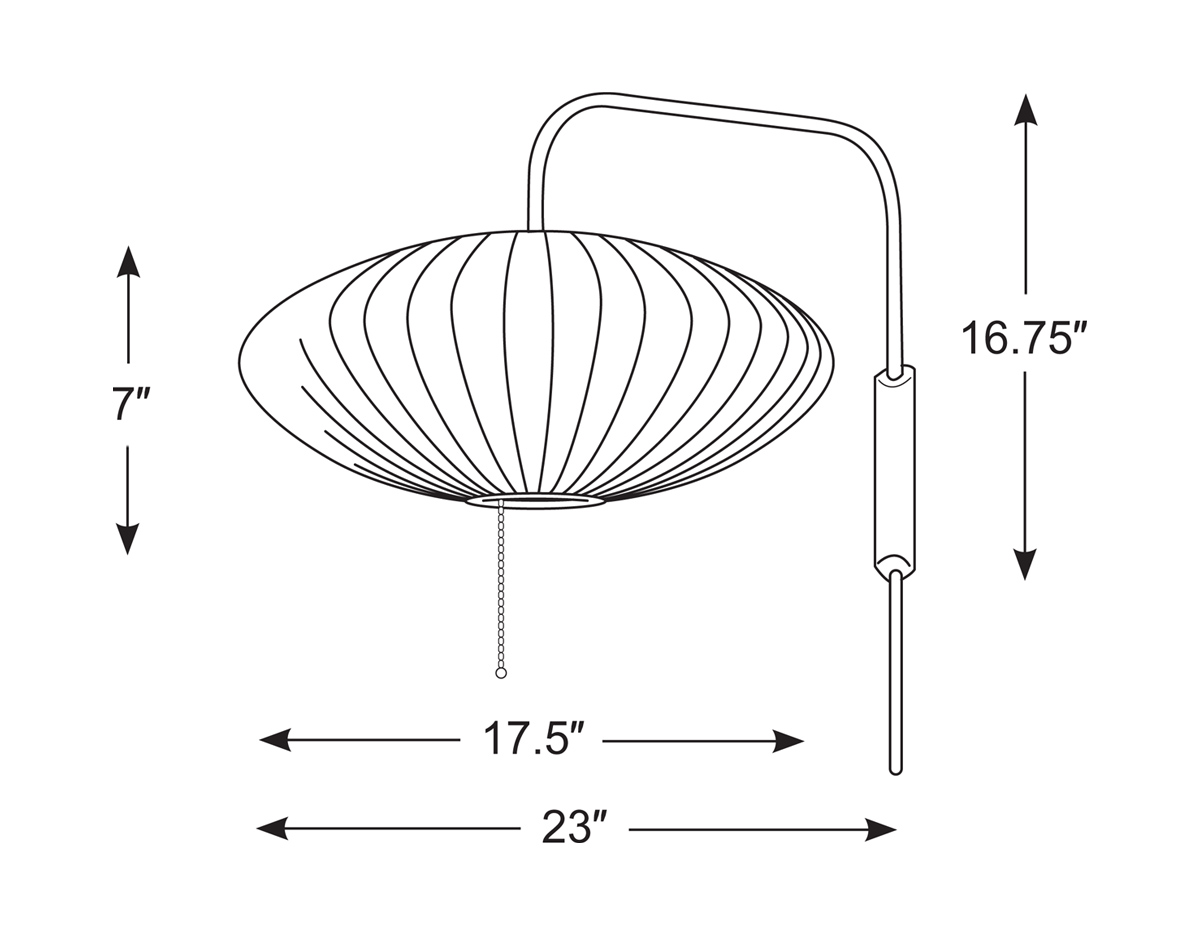 nelson™ bubble lamp wall sconce saucer