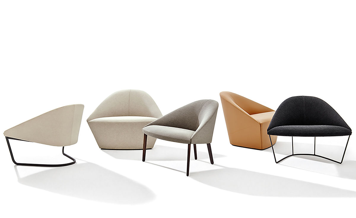 colina lounge chair with sled base