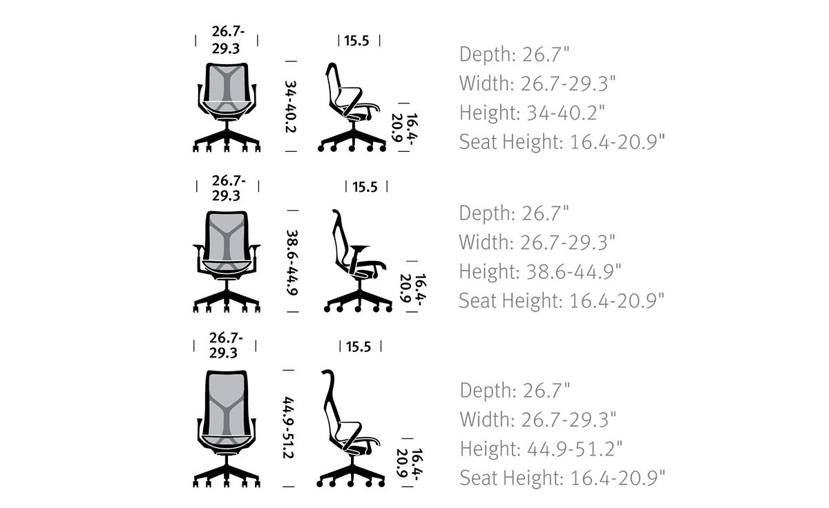 cosm low back task chair