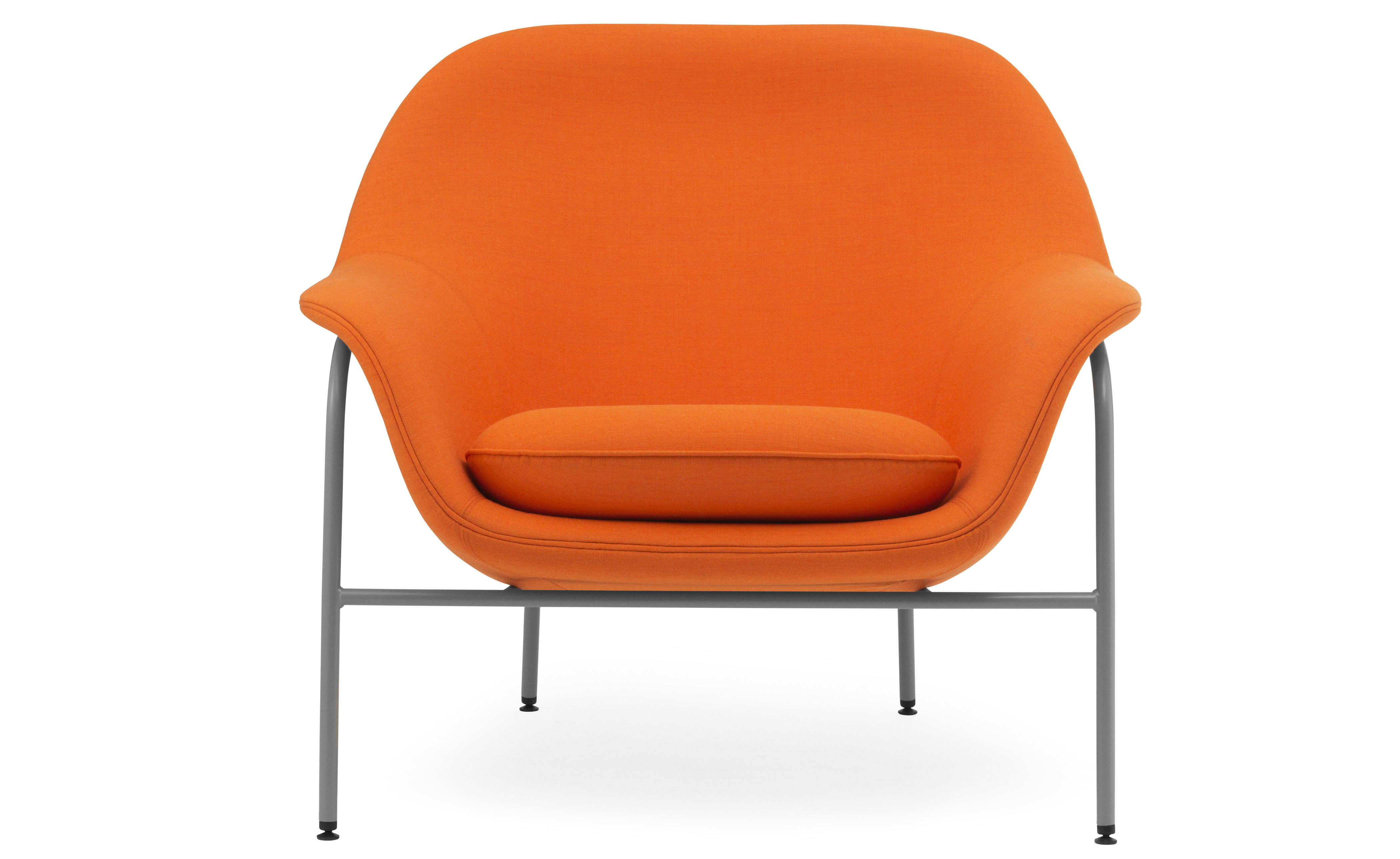 Drape Low Back Lounge metal base