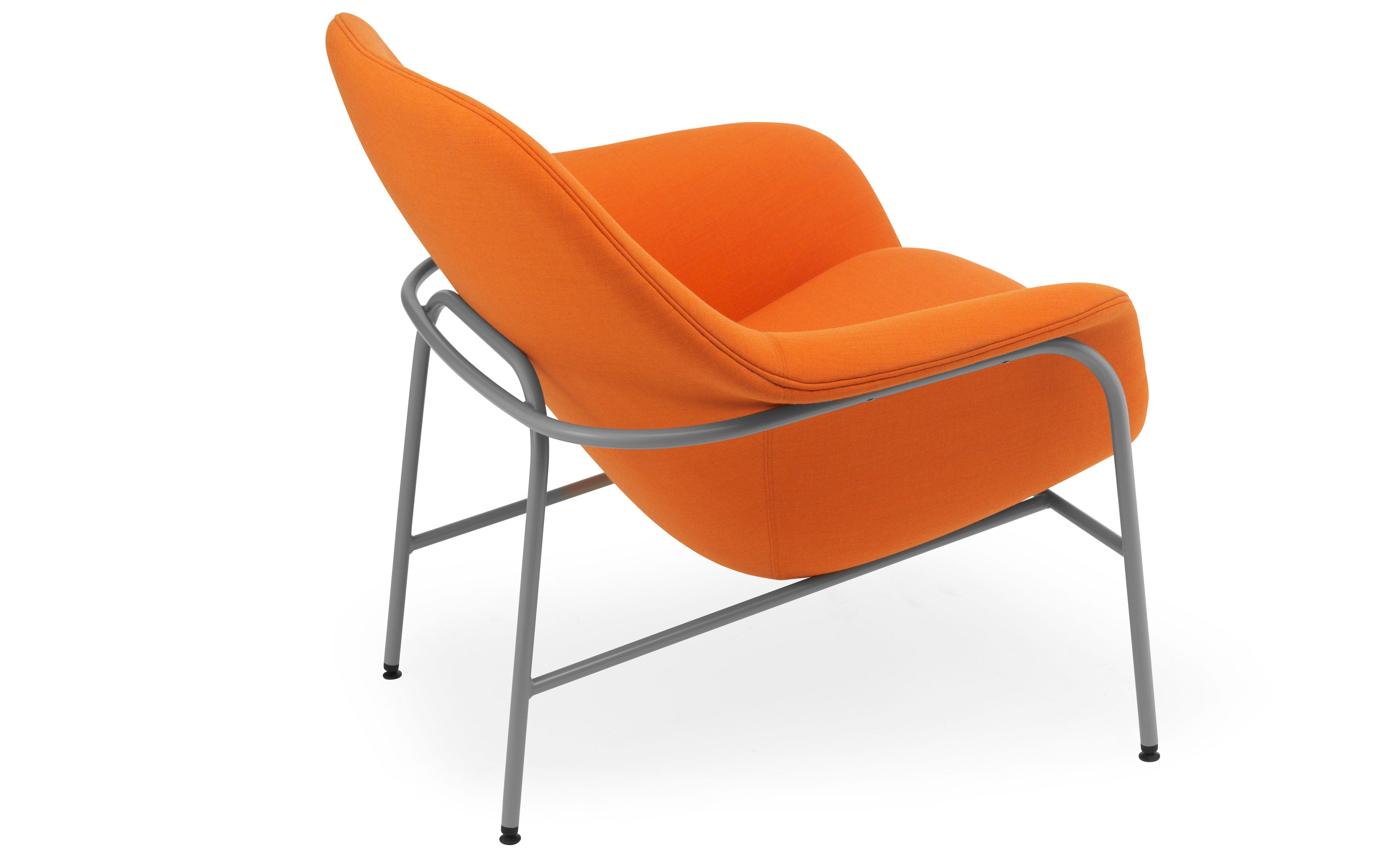 Drape Low Back Lounge metal base