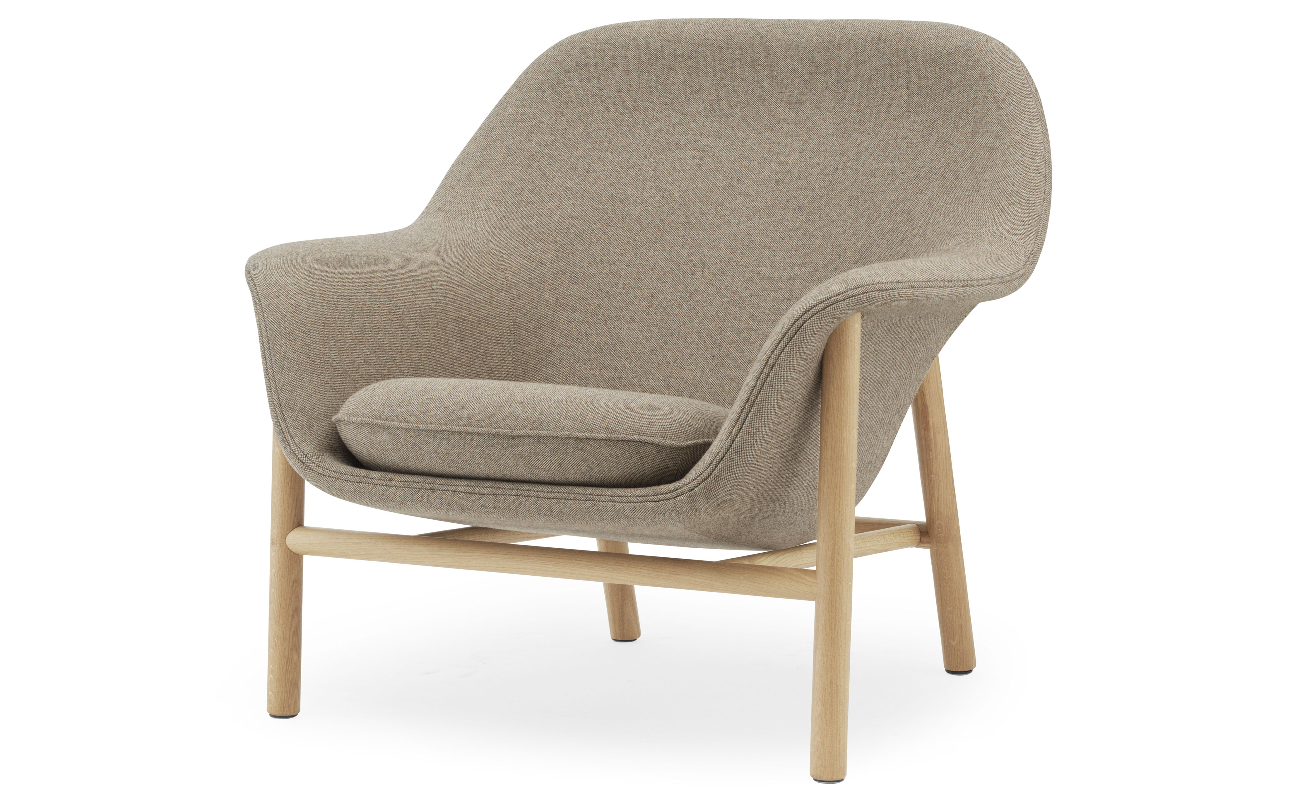 Drape Low Back Lounge wood base