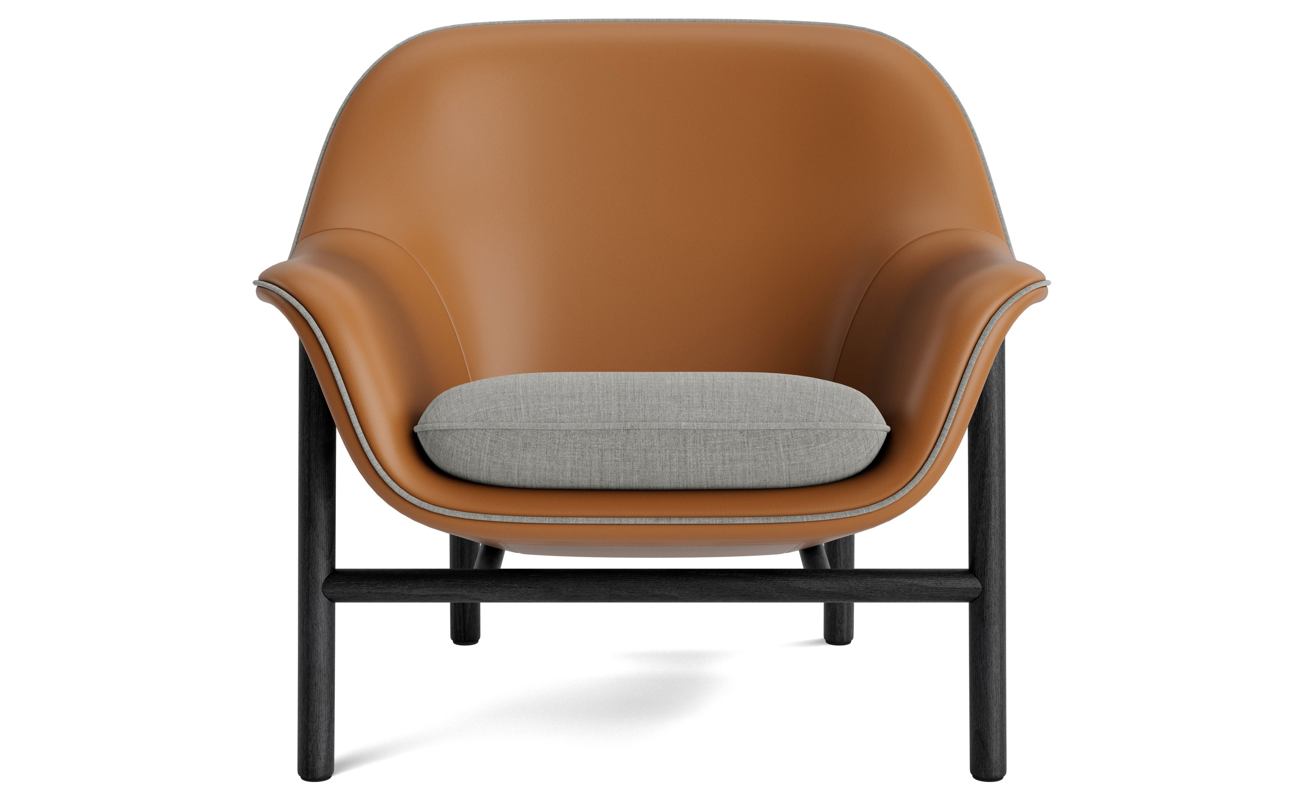 Drape Low Back Lounge wood base
