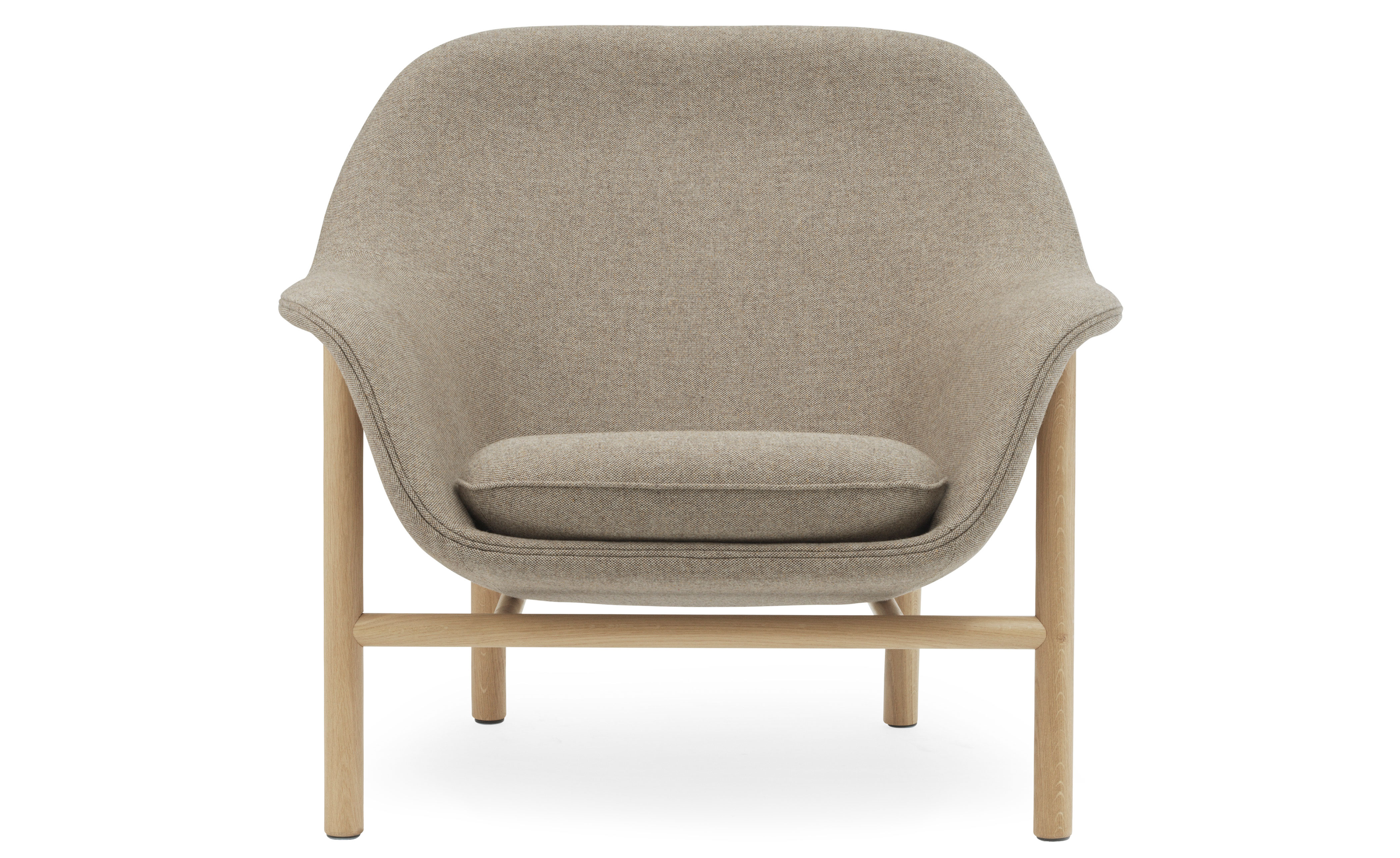 Drape Low Back Lounge wood base