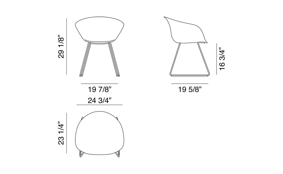 duna 02 sled base polypropylene chair
