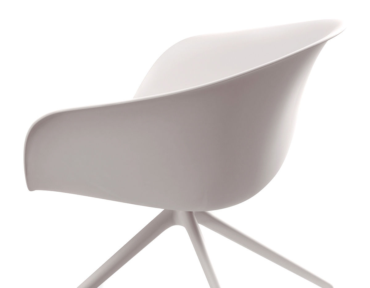 duna 02 trestle base chair with full upholstery