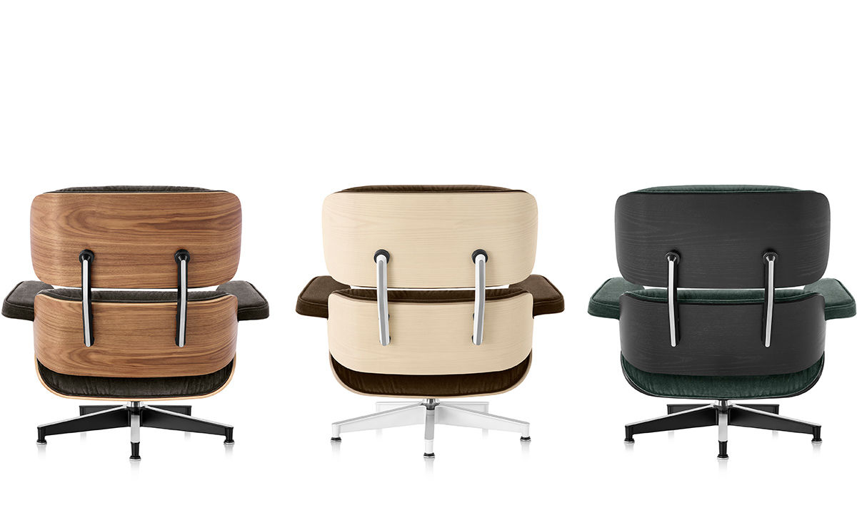 eames® lounge chair in mohair supreme
