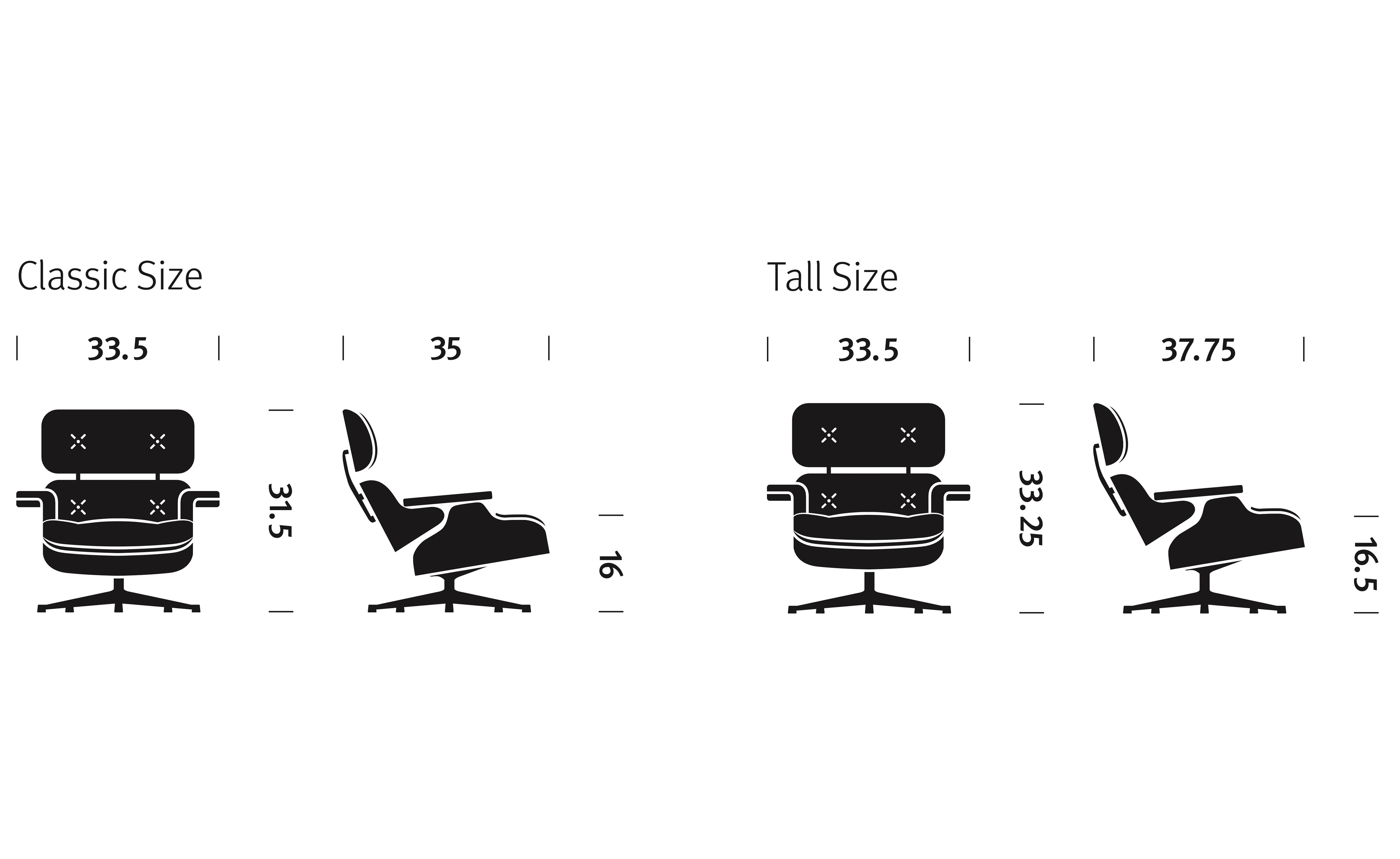 eames lounge chair & ottoman in fabric