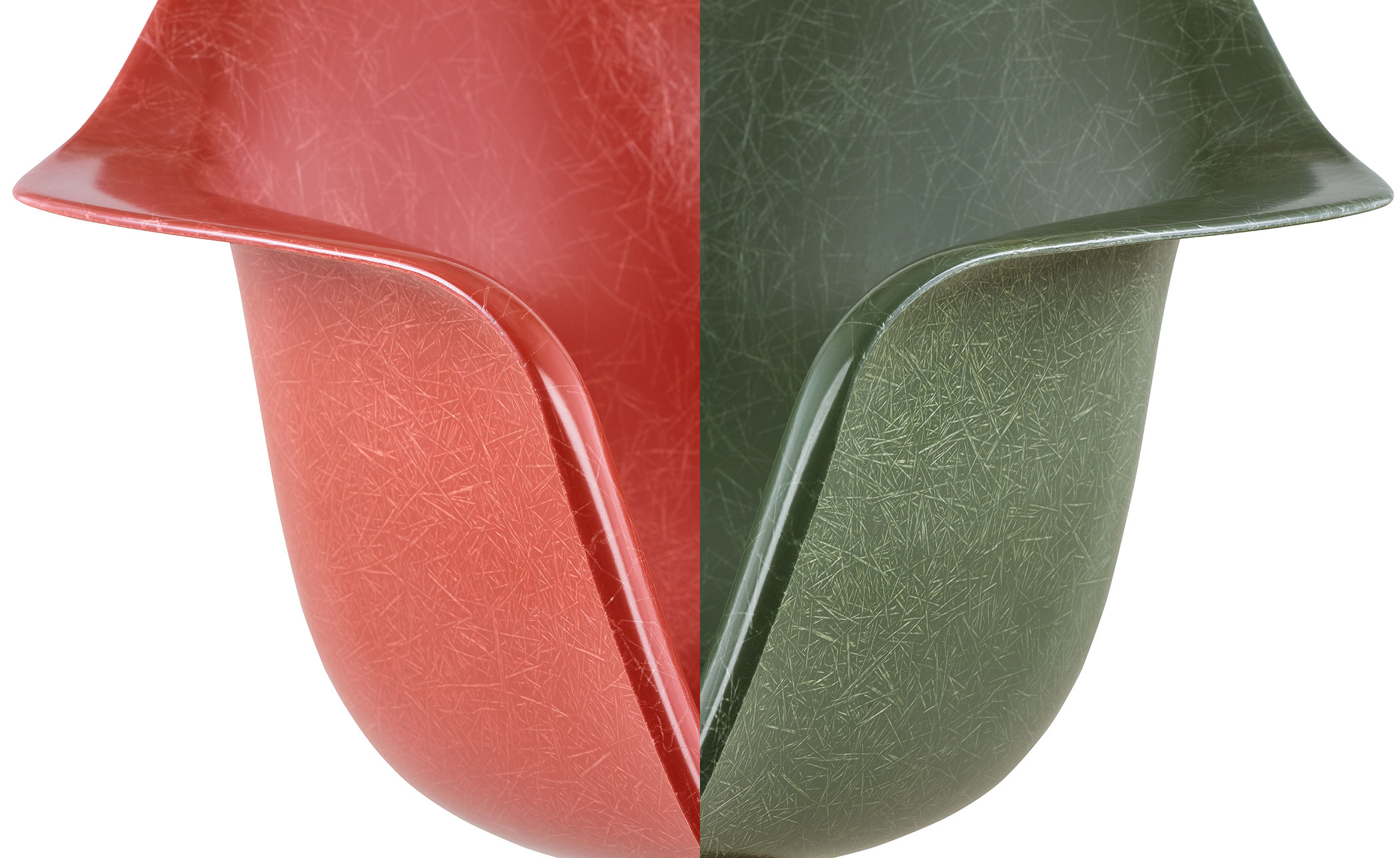 eames&reg; upholstered armchair with 4 leg base