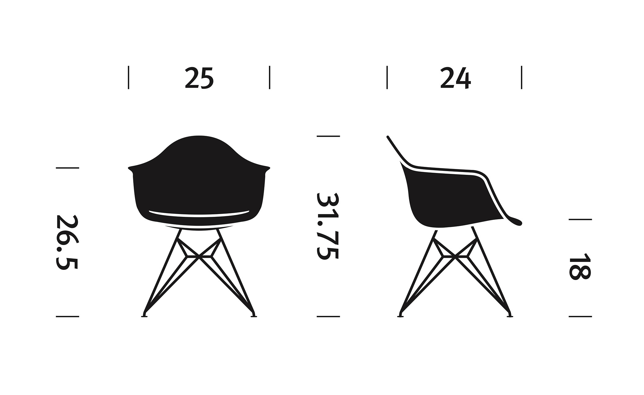 eames® molded fiberglass armchair with wire base