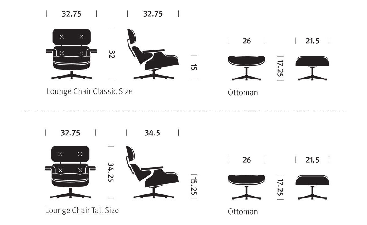 eames® ottoman only