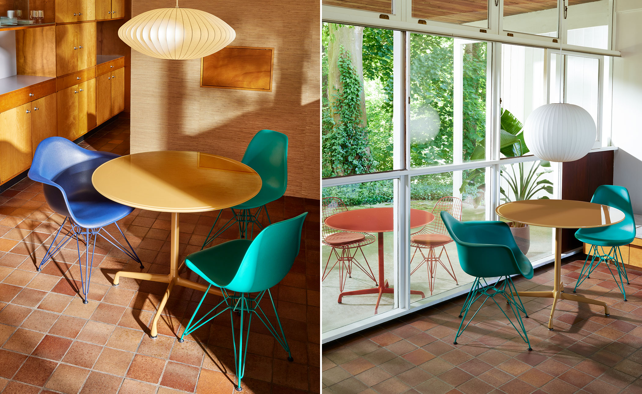 eames molded plastic armchair, herman miller x hay