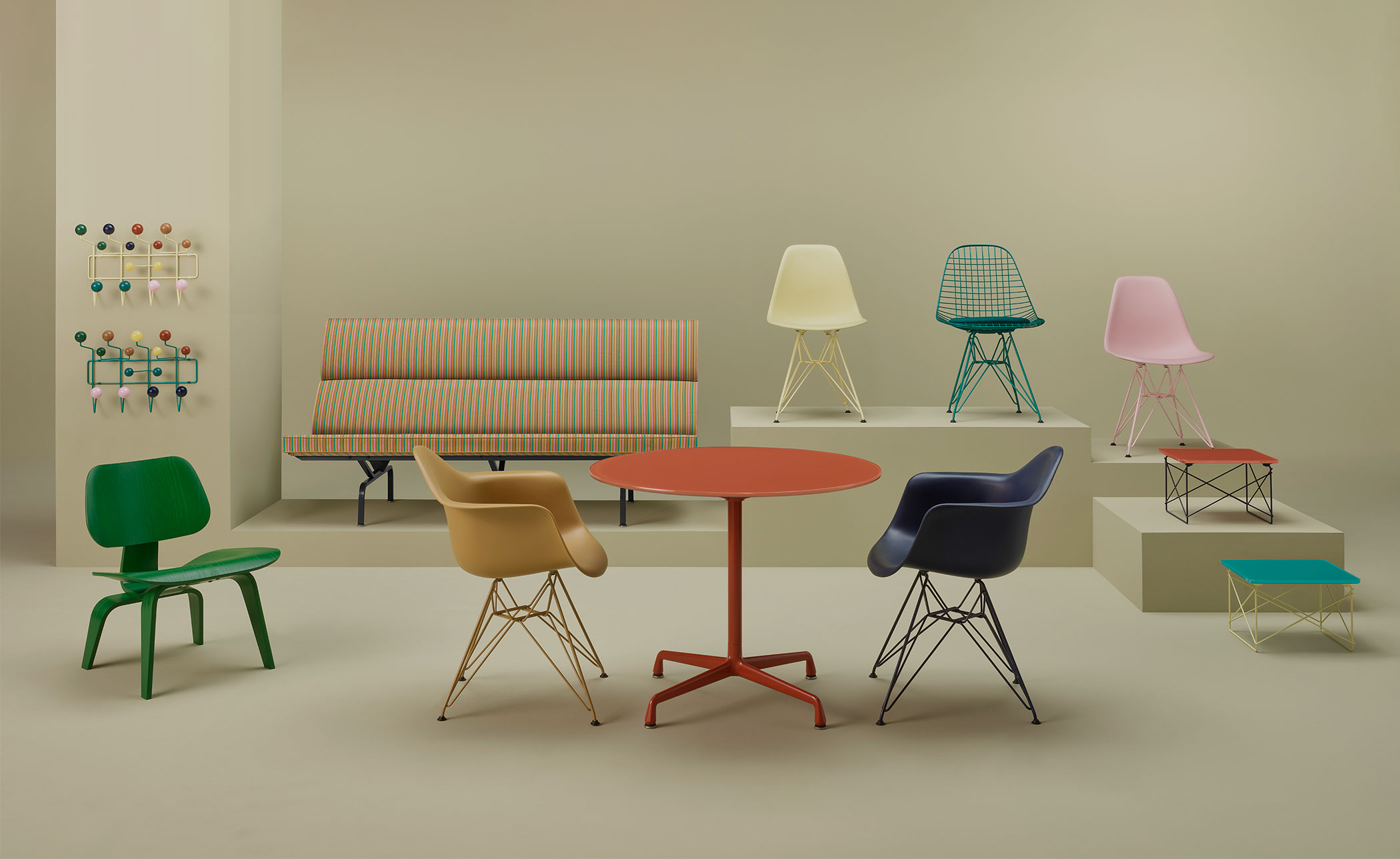 eames molded plastic side chair, herman miller x hay