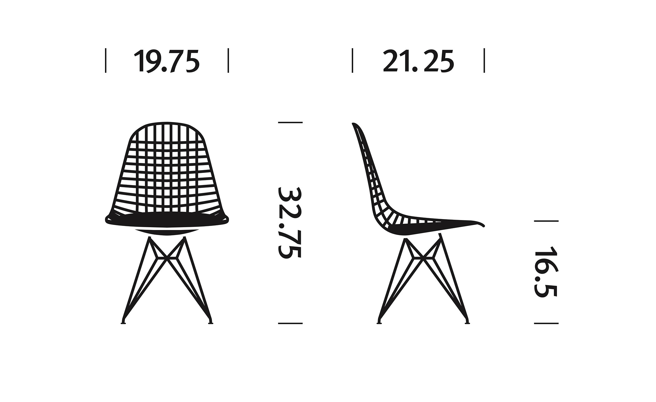 eames&reg; wire chair with wire base