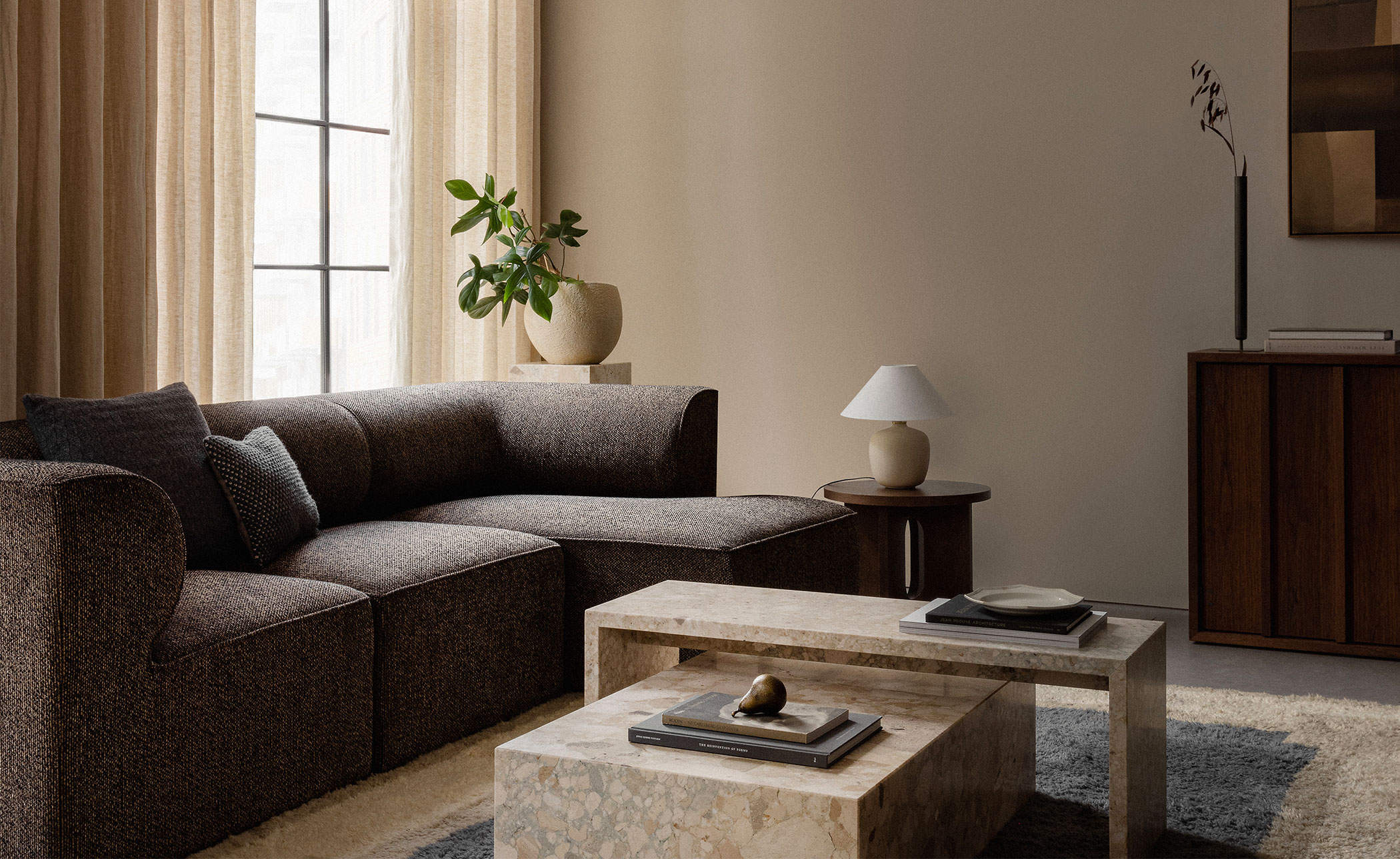 Eave Pouf 34" depth