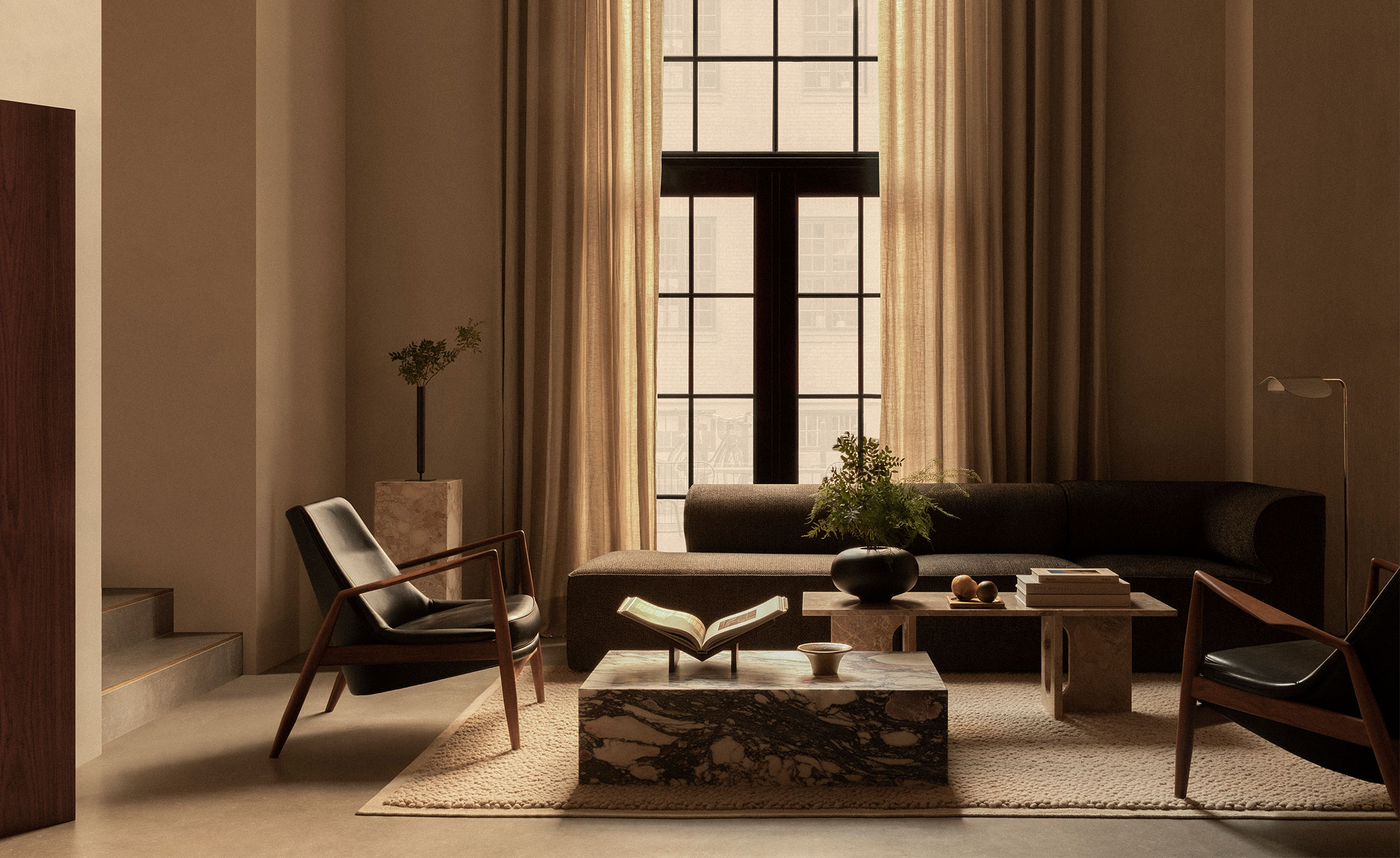 Eave Pouf 38" depth