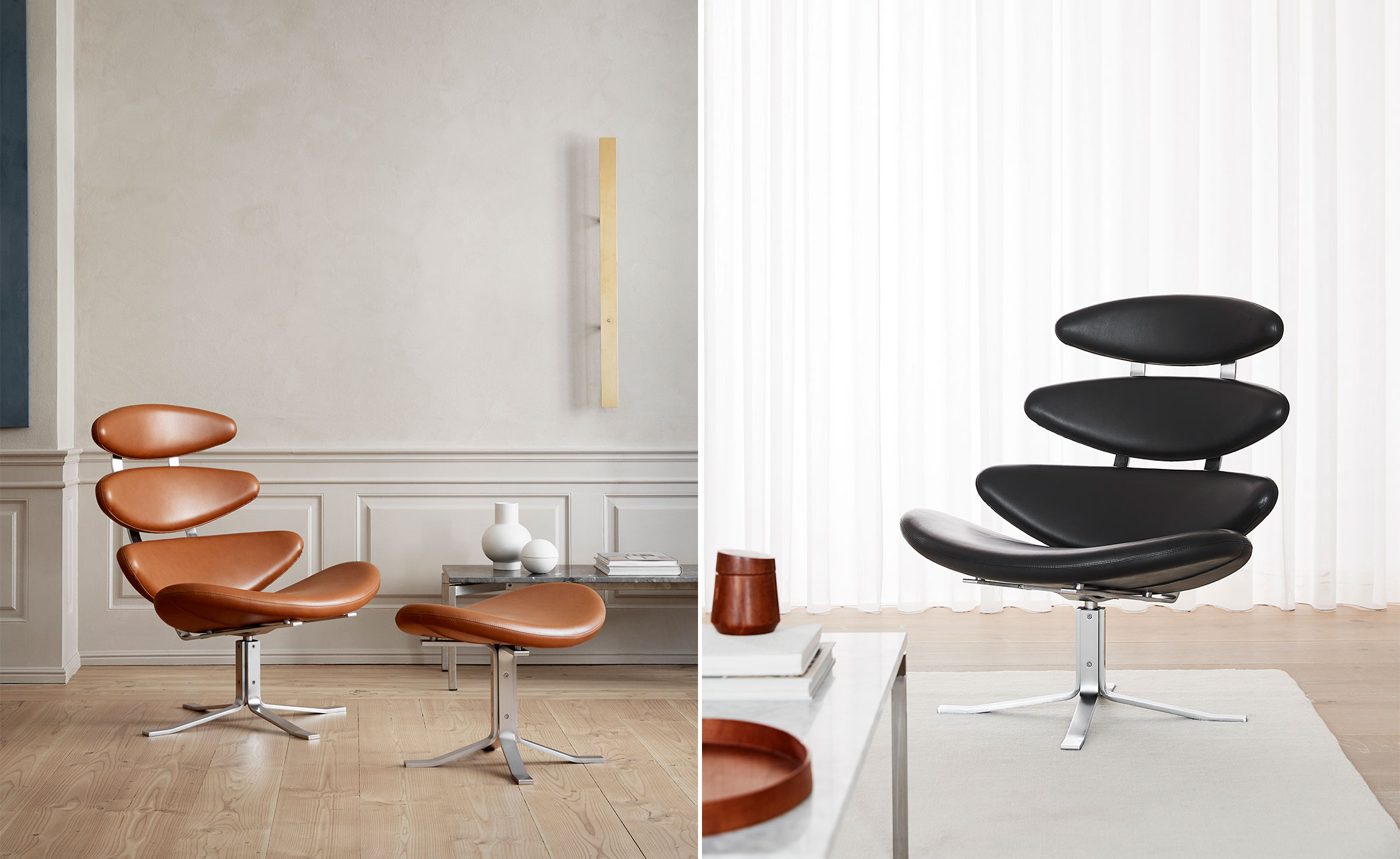 poul volther ej5 corona chair & ottoman