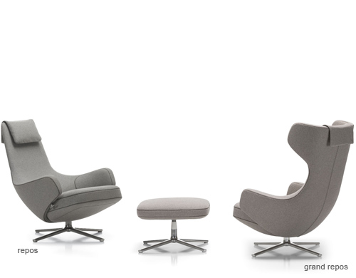 grand repos lounge chair & ottoman