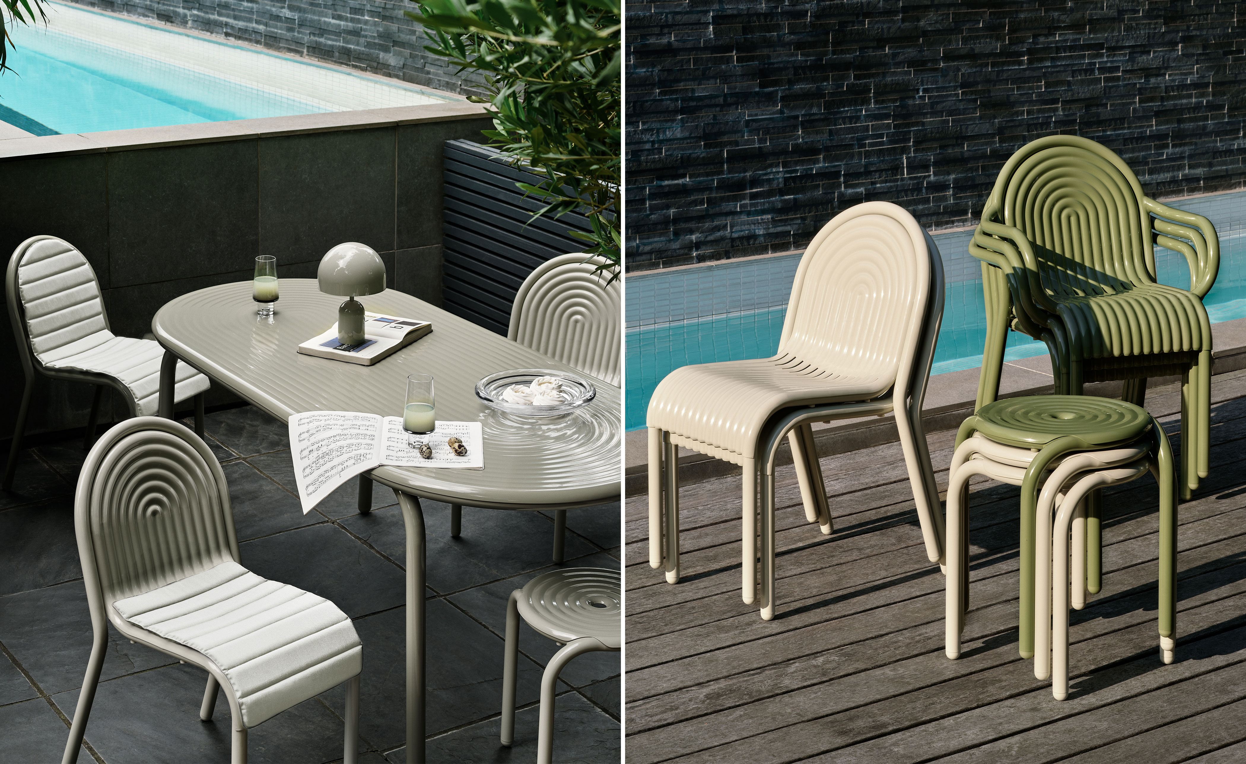 Groove Outdoor Side Chair Set of 2