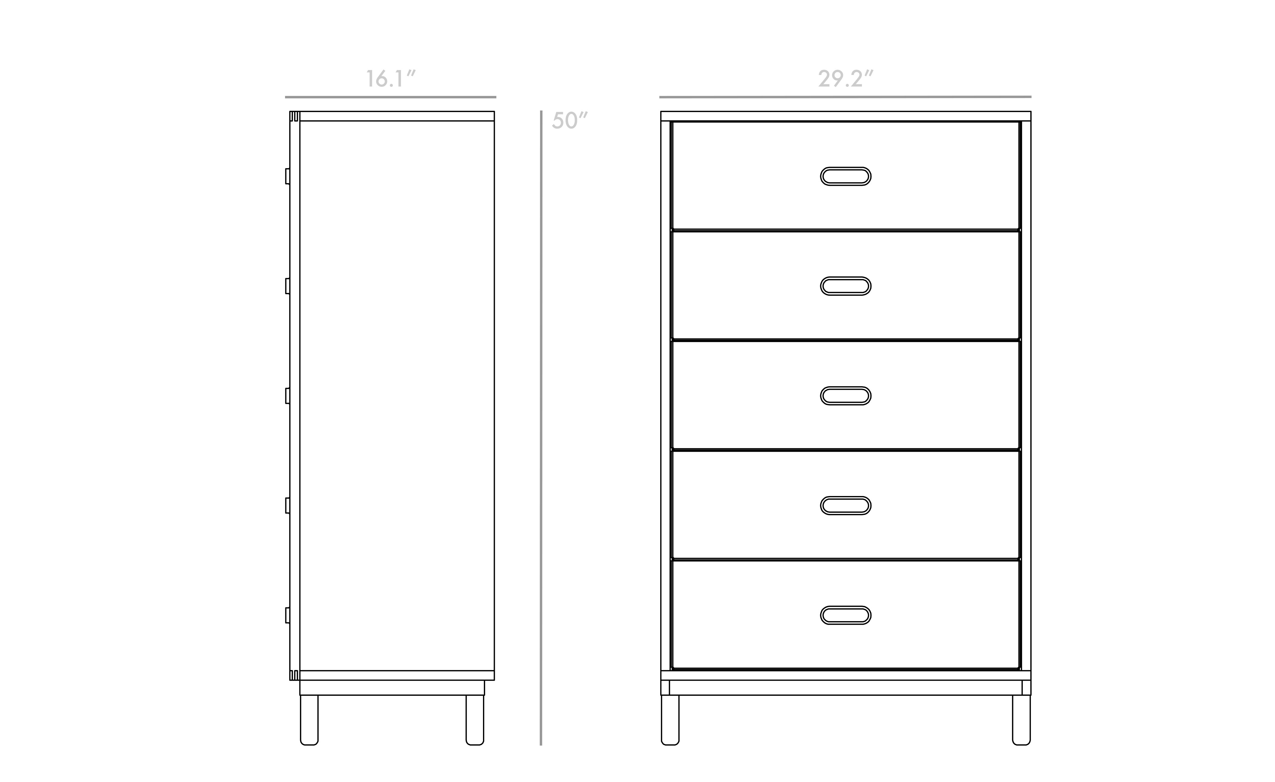 Kabino 5 Drawer Dresser