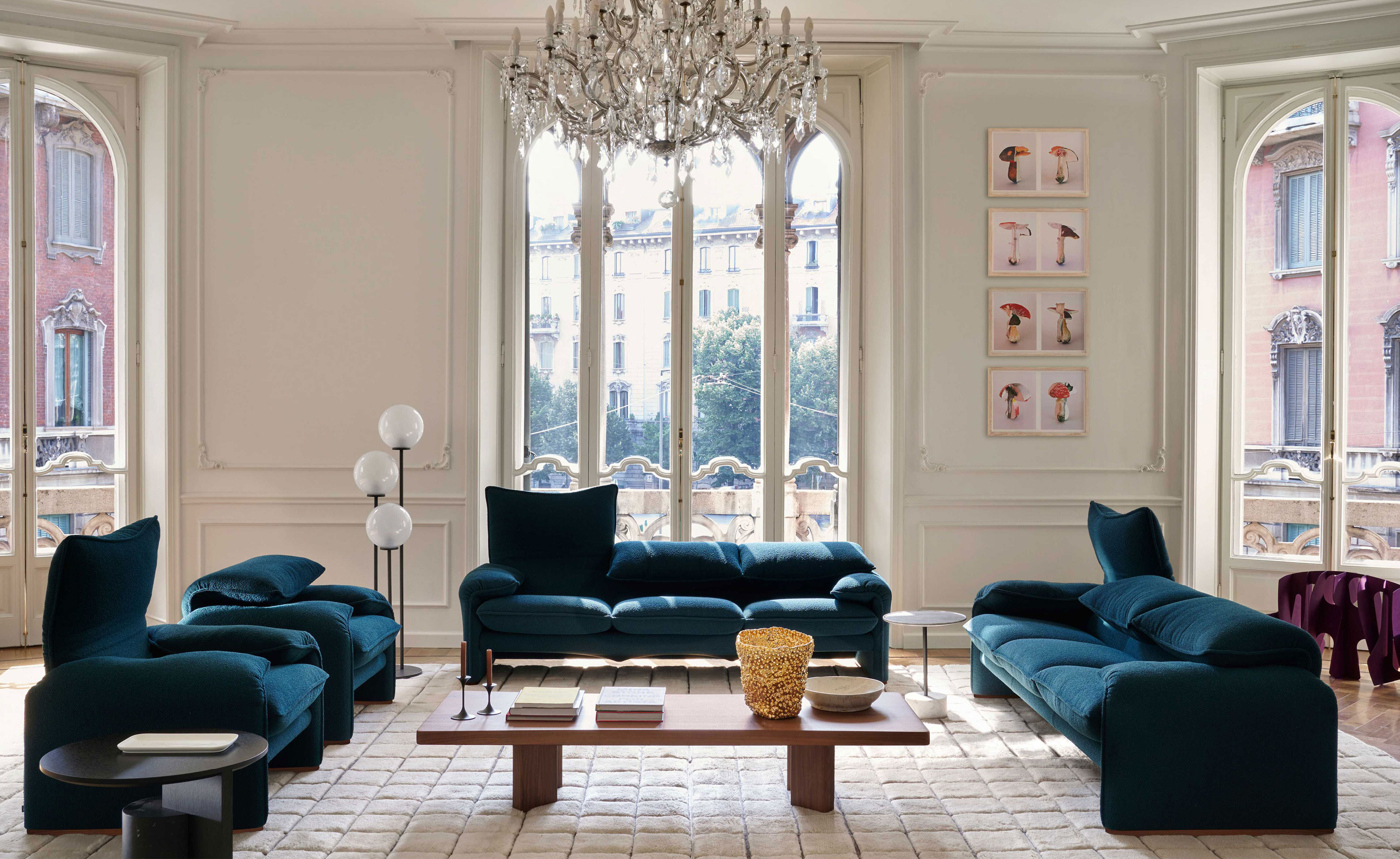 Maralunga 3 Seater Sofa, 93.7"