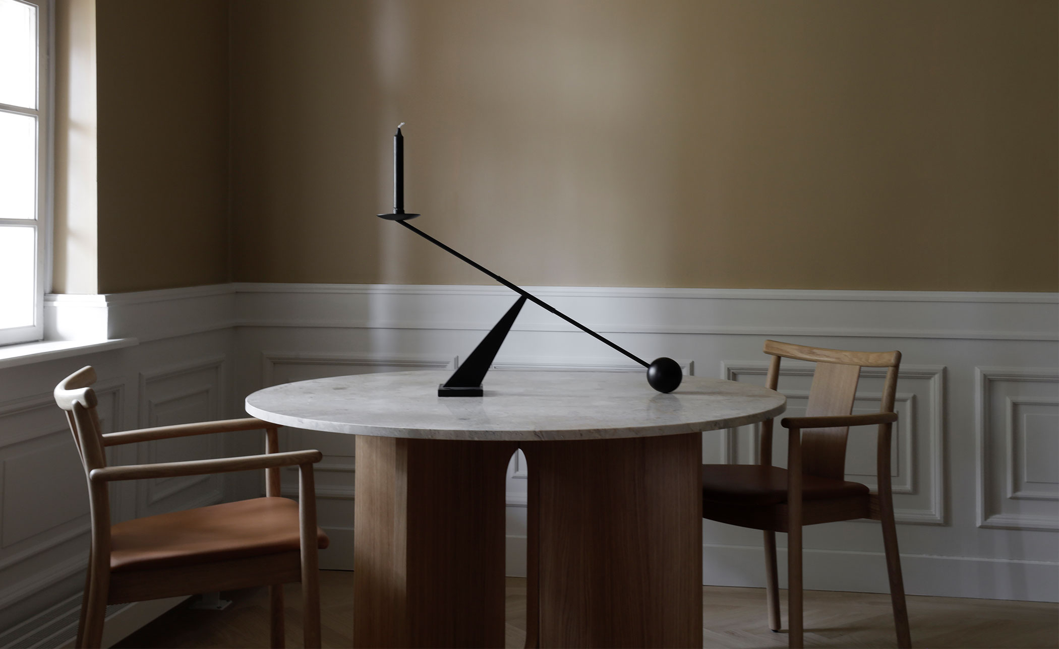 Merkur Dining Armchair with upholstered seat