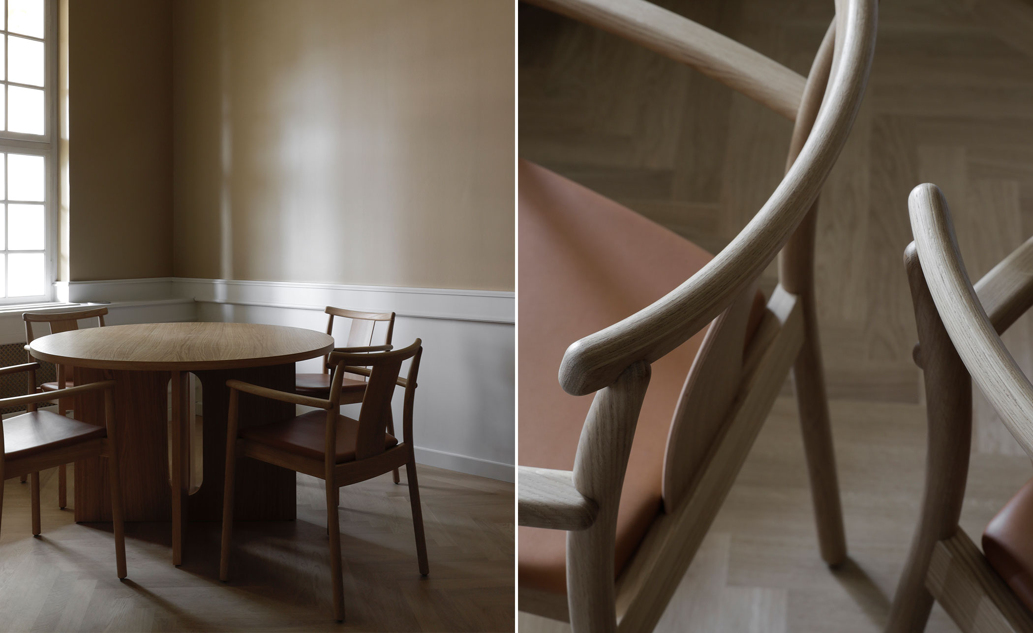 Merkur Dining Chair with upholstered seat