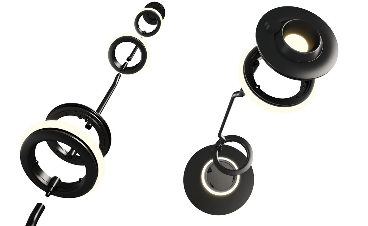 noctambule s2 suspension lamp with cone