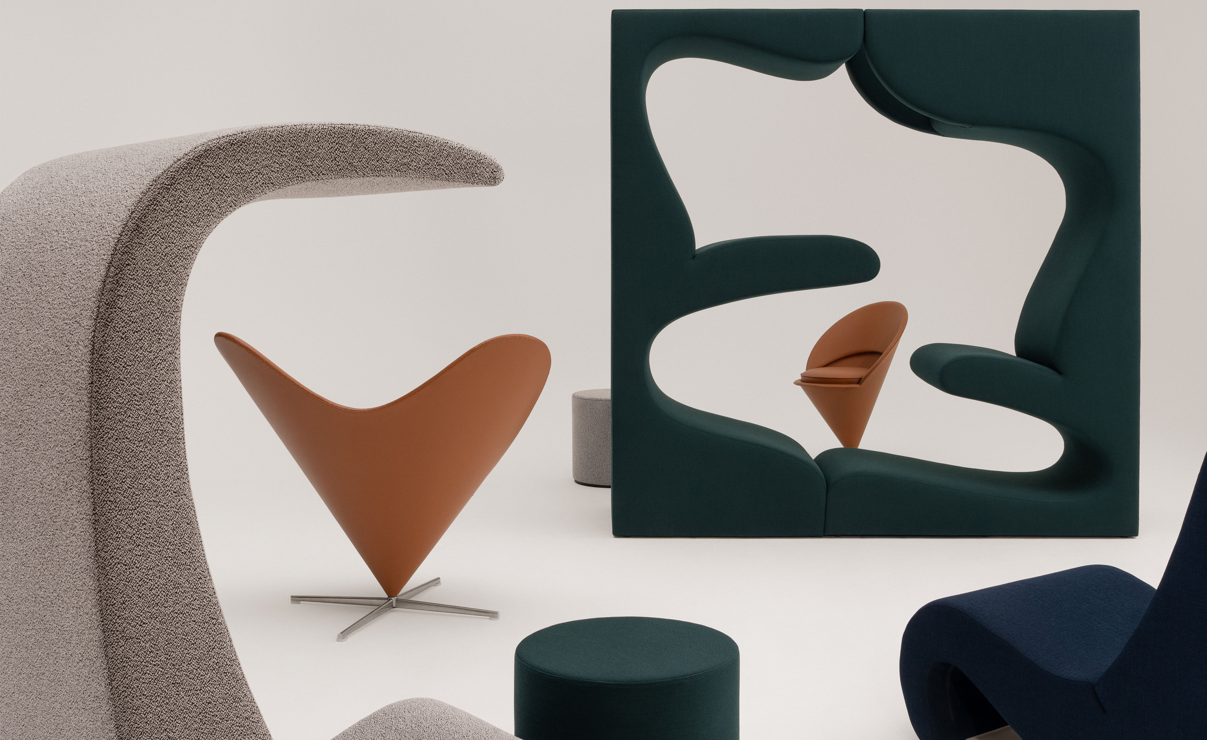 verner panton heart cone chair