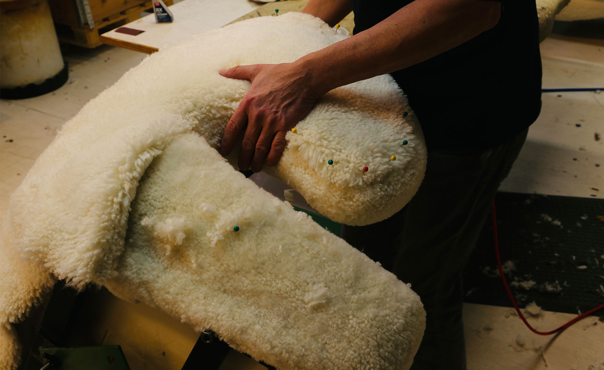 Pelican Chair with Sheepskin