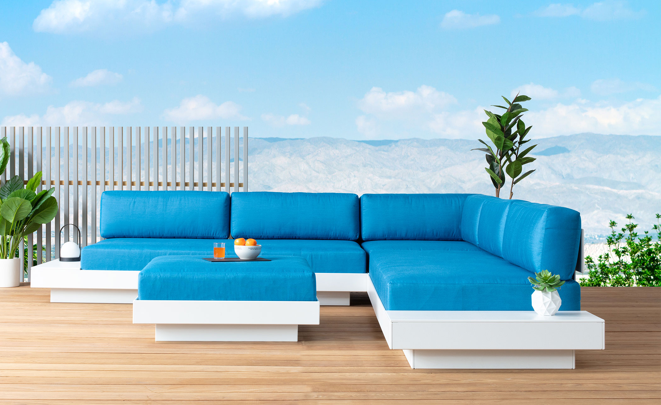 Platform One Sectional Sofa & Ottoman Bundle A