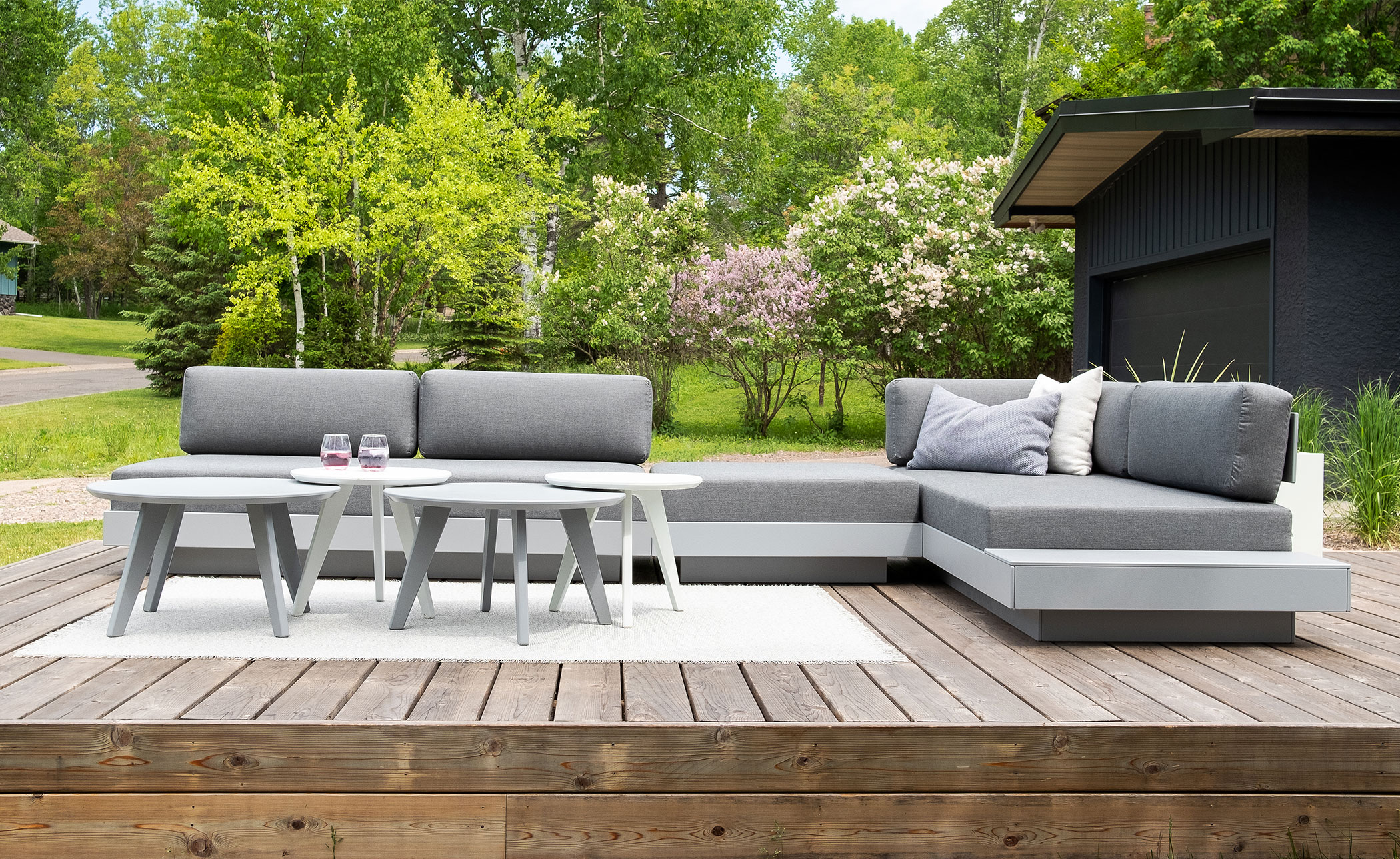 Platform One Sectional Sofa & Ottoman Bundle C
