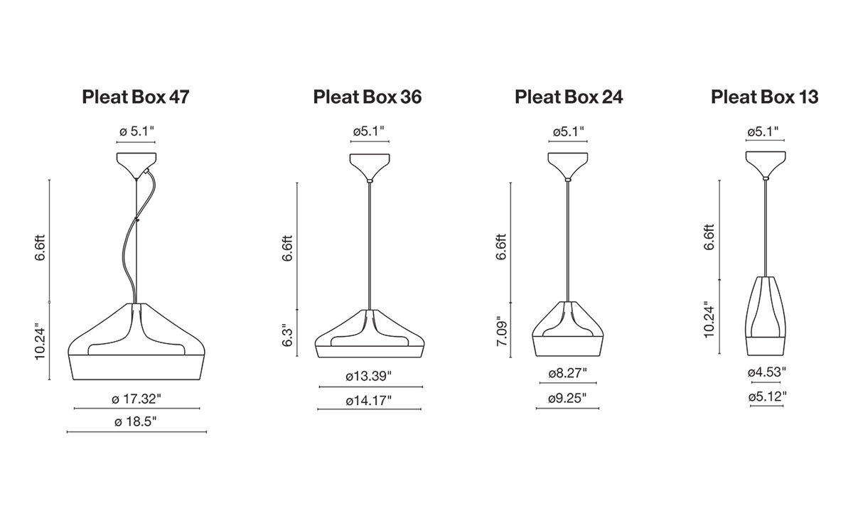 pleat box 24 suspension lamp