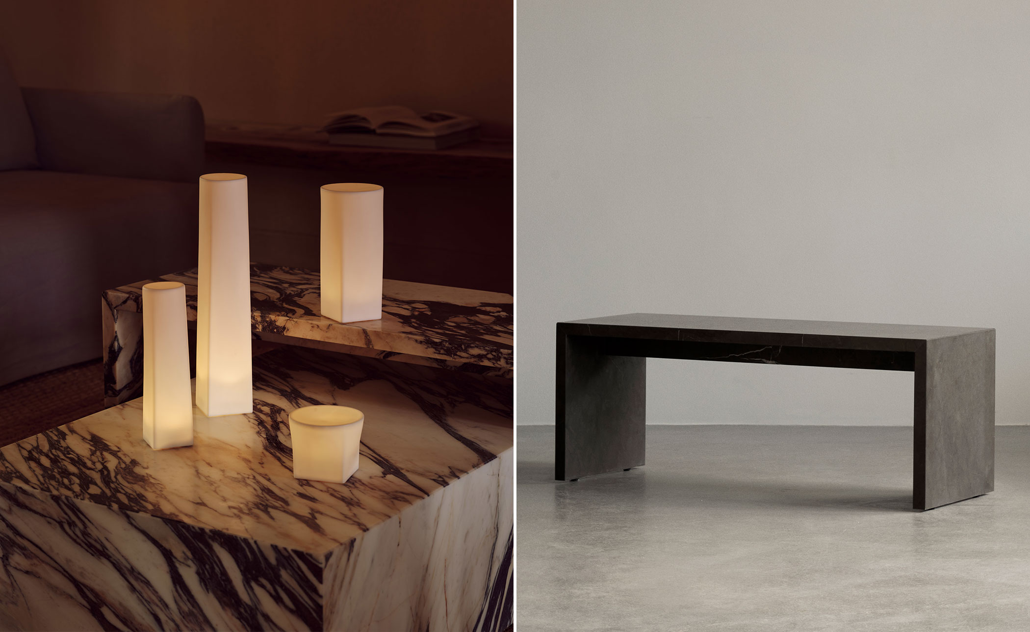 Plinth Bridge Table