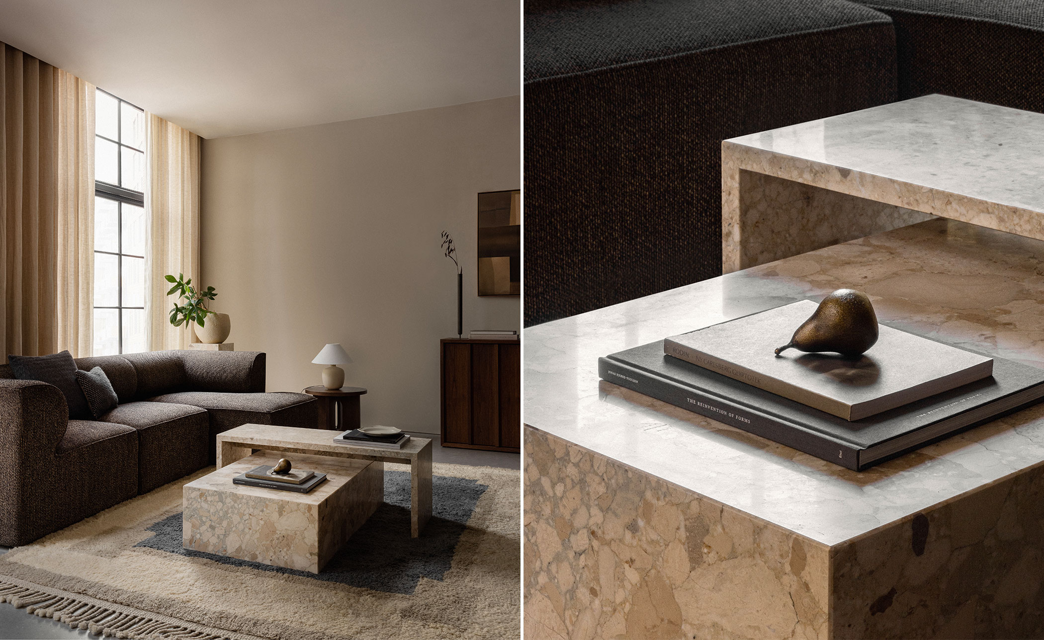Plinth Bridge Table
