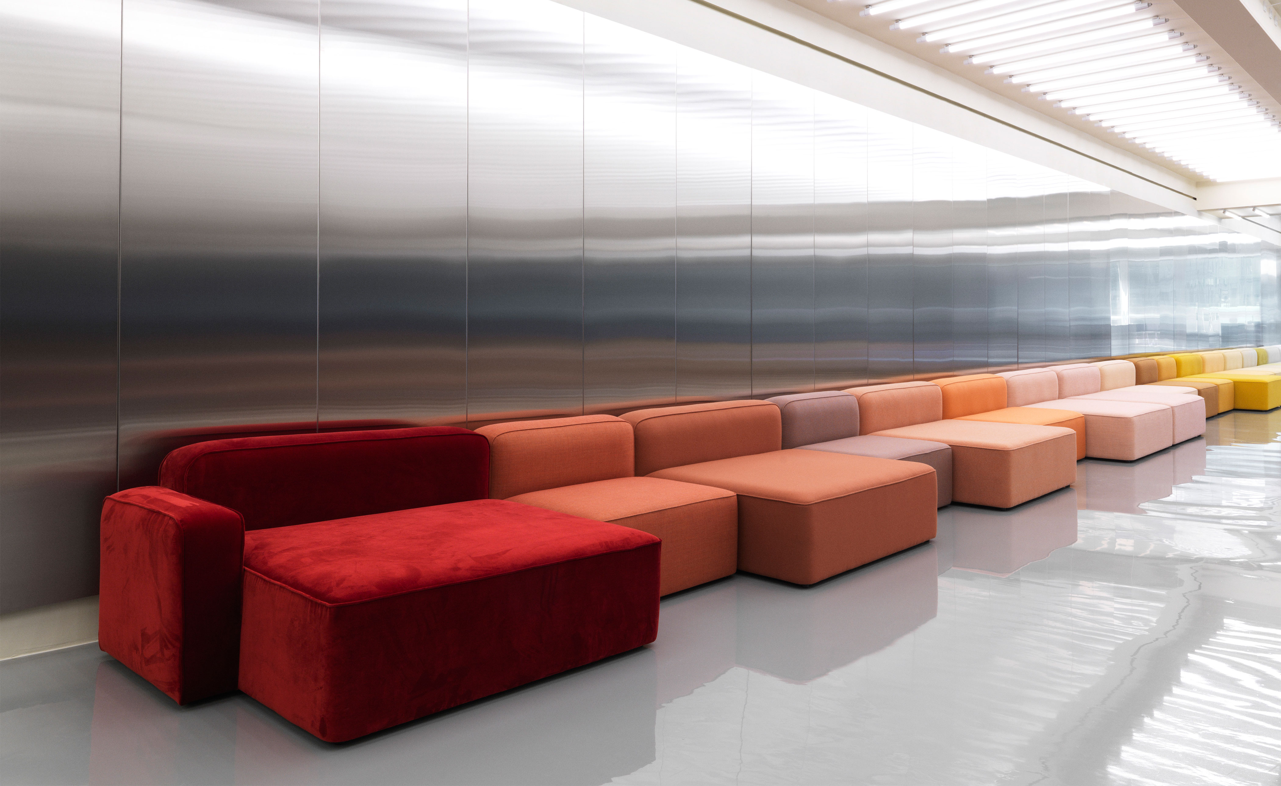 Rope Chaise Longue with Pouf
