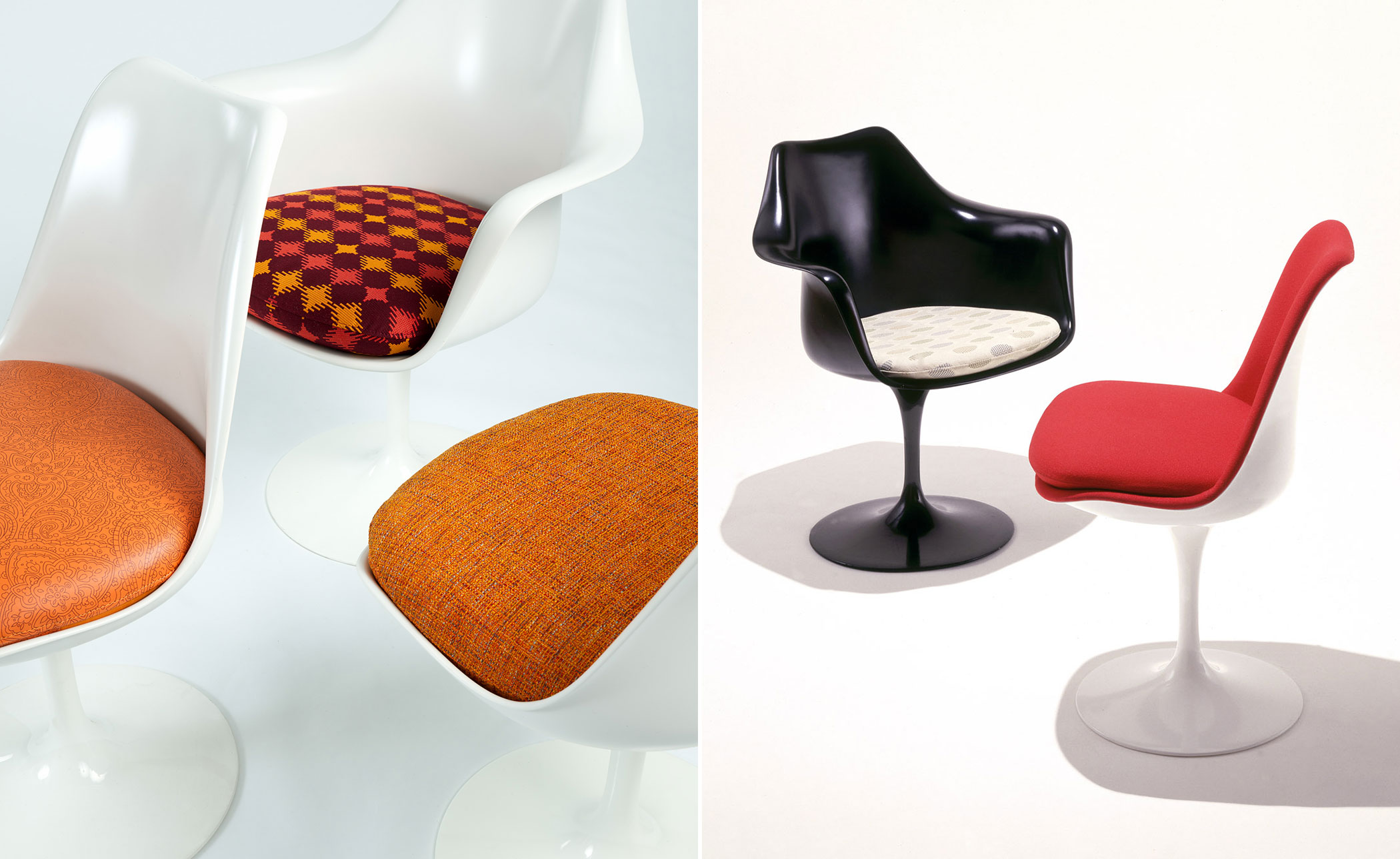 saarinen black tulip arm chair
