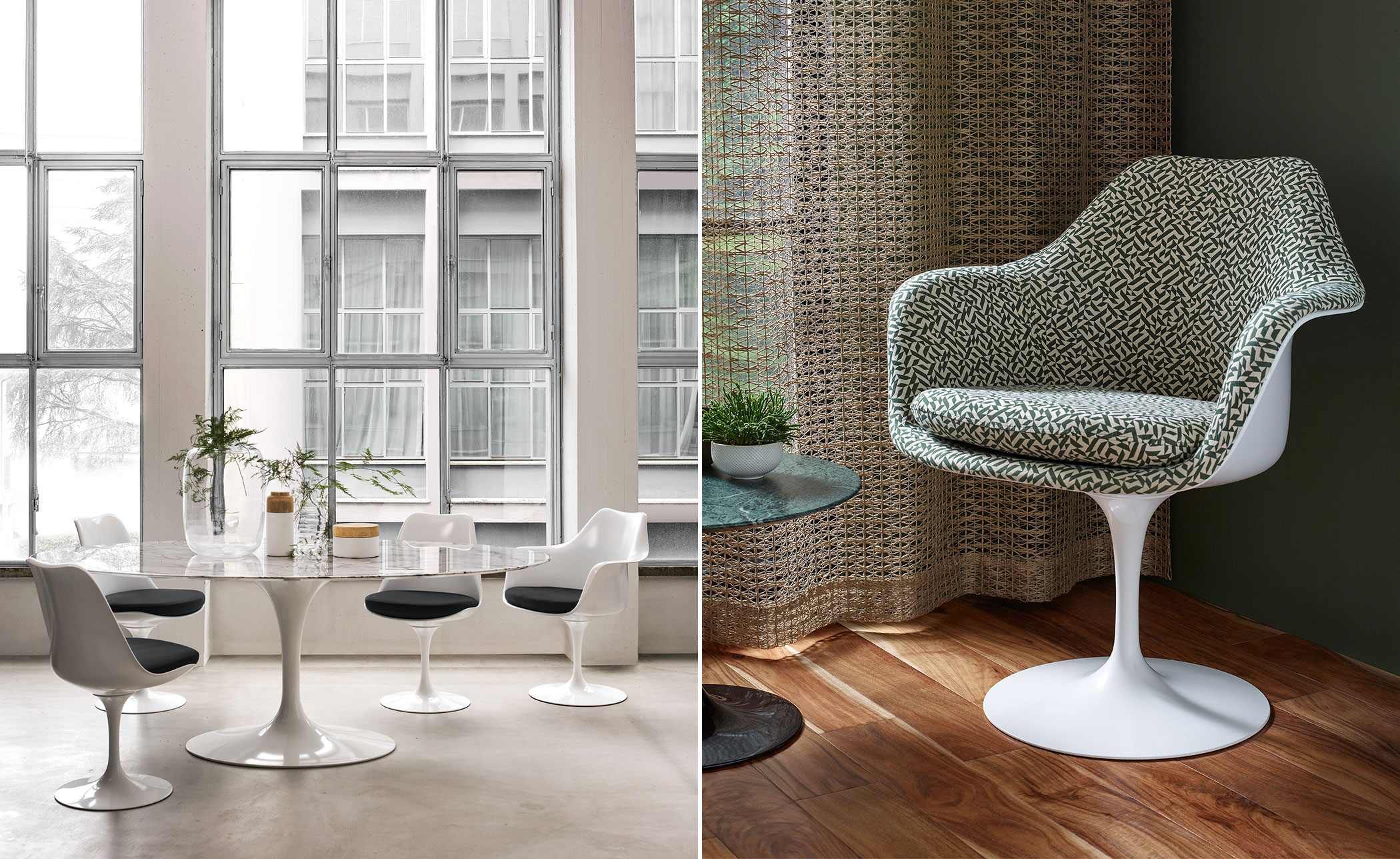 saarinen white tulip arm chair