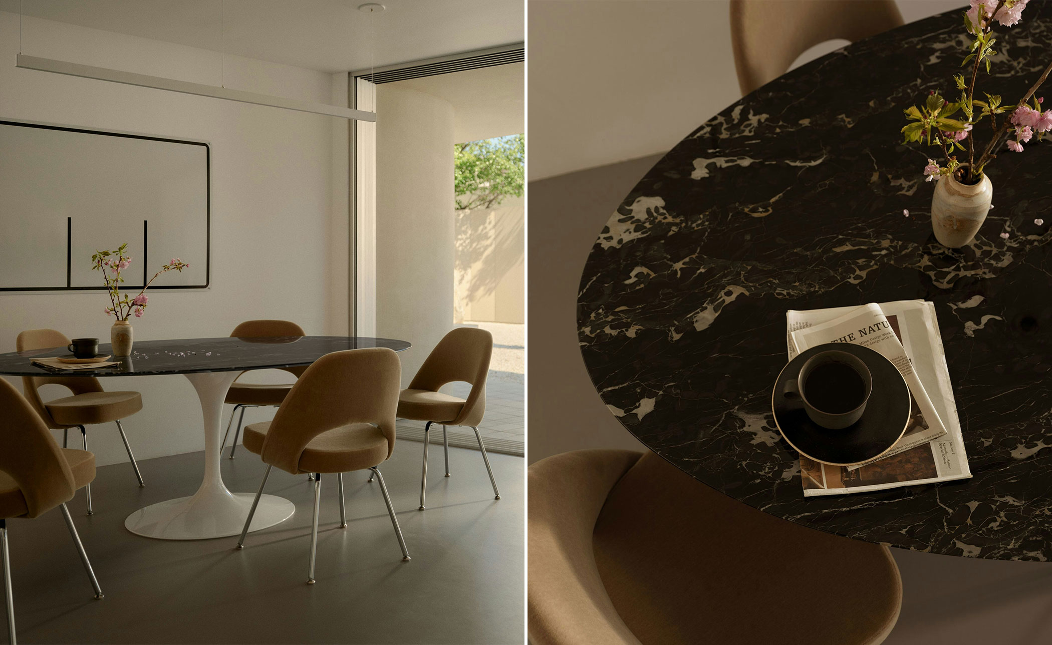 saarinen dining table - 96" oval