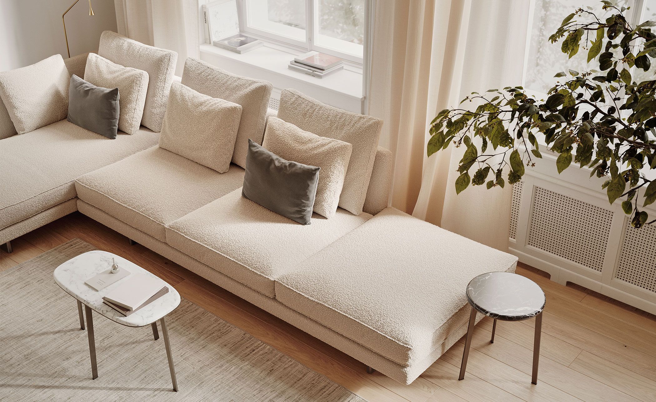 Savoy Open Sofa with Chaise