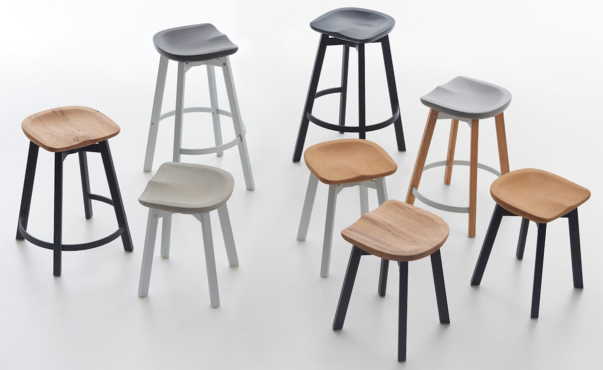 su stool with plastic seat